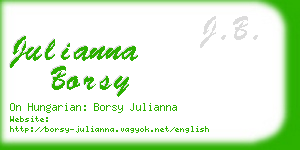 julianna borsy business card